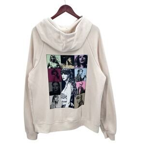 Taylor Swift The Eras Tour Merch Cream Hoodie Sweatshirt Size Medium